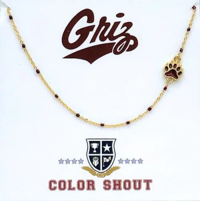 Color Shout University Of Montana Side Necklace In Gold