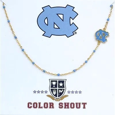 Color Shout University Of North Carolina Side Necklace In Gold