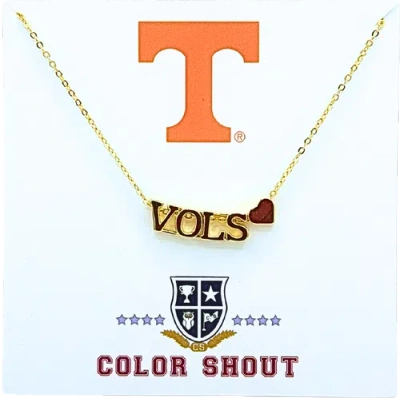 Color Shout University Of Tennessee Gold Heart Necklace