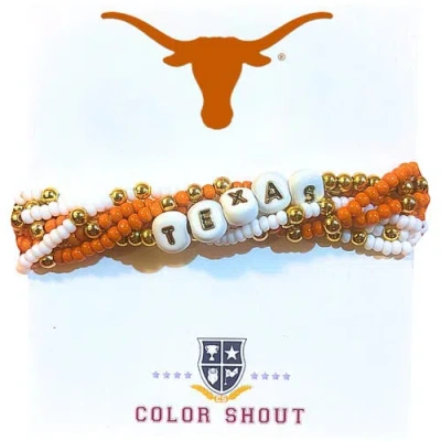 Color Shout University Of Texas Lucky 7 Bracelet Set In Multi