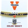 Color Shout Virginia Love My College Bracelet Stack In Gold