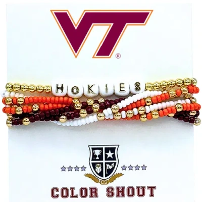 Color Shout Virginia Tech Lucky 7 Bracelet Set In Multi