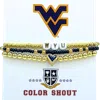 Color Shout West Virginia University Love My College Bracelet Stack In Burgundy