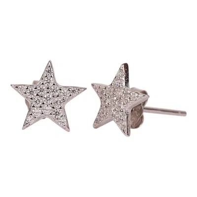 Color Shout Women's Rockstar Stud Earring In Silver
