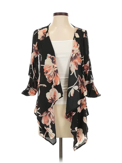 Pre-owned Color Swatch Kimono In Black