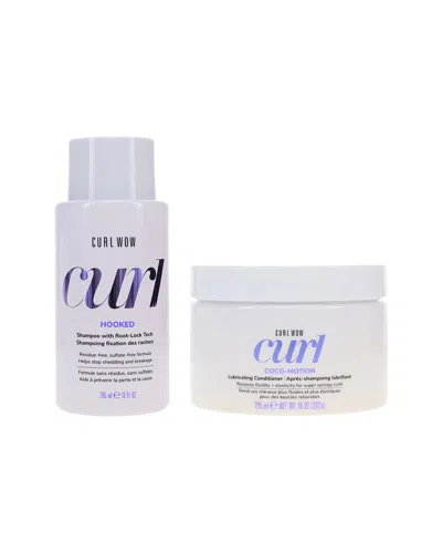 Color Wow 20oz Curl Wow Hooked Shampoo0 & Coco-motion Conditioner Combo Pack In Transparent