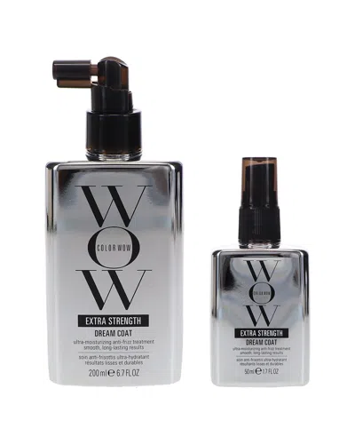Color Wow 8.4oz Extra Strength Dream Coat Ultra-moisturizing Anti-frizz Treatment Combo Pack In Transparent