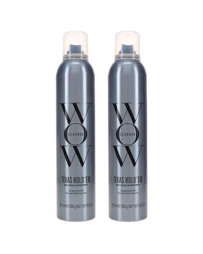 Color Wow 8.8oz Texas Hold 'em Big Hold Hairspray 2 Pack In Gray