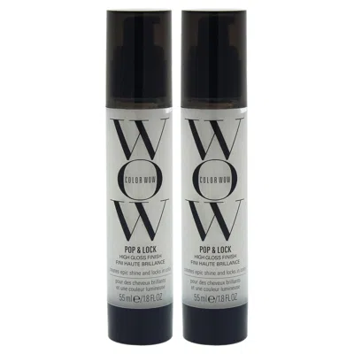 Color Wow Pop And Lock High Gloss Finish By  For Unisex - 1.8 oz Treatment - Pack Of 2 In White