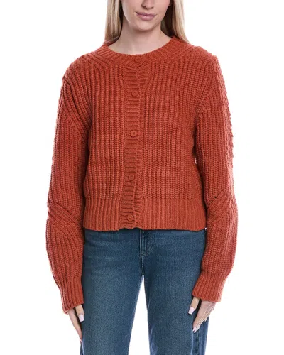 Colorblock Color Block Cardigan In Red