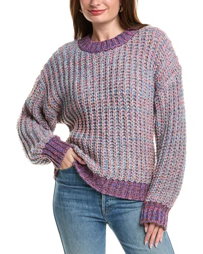 Colorblock Color Block Pullover In Purple