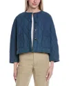 Colorblock Color Block Quilted Jacket In Blue
