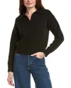 Colorblock Color Block Wool-blend Polo Sweater In Black