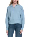 Colorblock Color Block Wool-blend Polo Sweater In Blue