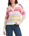 Colorblock Color Block Wool-blend Polo Sweater In Multi