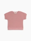 Colored Organics Ali Organic Waffle Short Sleeve Tee In Red