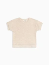 Colored Organics Ali Organic Waffle Short Sleeve Tee In Gray