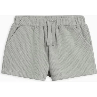 Colored Organics Avery Organic Waffle Shorts In Gray