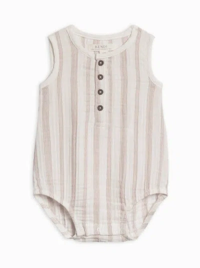 Colored Organics Kids'  Bowie Muslin Bubble Romper