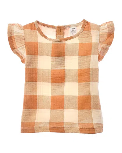 Colored Organics Kids' Greta Flutter Sleeve Muslin Shirt In Multi