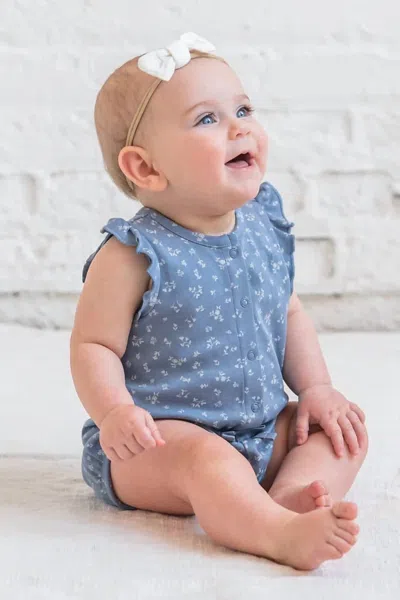 Colored Organics Kids' Amelia Romper In Isla In Blue