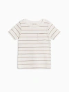 Colored Organics Kids'  Lou Ribbed Short Sleeve Pocket Tee In Neutral
