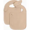 Colored Organics Kids'  Organic 2-pack Muslin Bibs In Brown