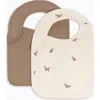 Colored Organics Kids'  Organic 2-pack Muslin Bibs In Brown