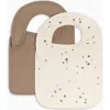Colored Organics Organic 2-pack Muslin Bibs In Brown