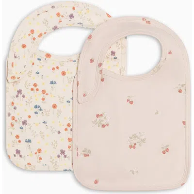 Colored Organics Kids'  Organic 2-pack Bibs In Pink