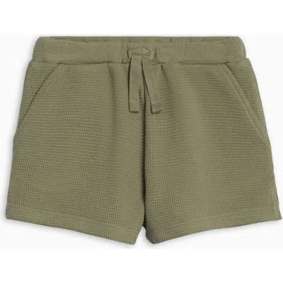 Colored Organics Organic Avery Waffle Shorts In Green
