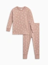 Colored Organics Organic Cotton 2 Piece Long Sleeve Jammie Set In Pink