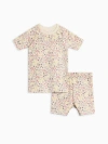 Colored Organics Kids'  Organic Cotton 2-piece Short Sleeve Jammie Set In Neutral