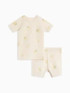 Colored Organics Kids'  Organic Cotton 2-piece Short Sleeve Jammie Set In Neutral