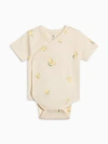 Colored Organics Organic Cotton Lark Short Sleeve Kimono Bodysuit In Neutral