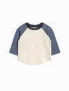 Colored Organics Organic Cotton Louie Baseball Tee In Blue