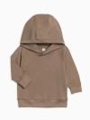 Colored Organics Organic Cotton Madison Hooded Pullover T-shirt In Brown
