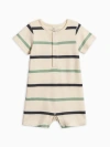 Colored Organics Babies'  Organic Cotton Mason Romper In Neutral