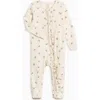 Colored Organics Babies'  Organic Cotton Neve Ruffle Zipper Sleeper
