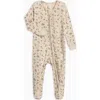 Colored Organics Babies'  Organic Cotton Neve Ruffle Zipper Sleeper