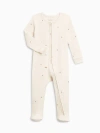 Colored Organics Kids'  Organic Cotton Peyton Zipper Sleeper In White