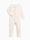 Colored Organics Kids'  Organic Cotton Peyton Zipper Sleeper In White