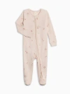 Colored Organics Kids'  Organic Cotton Peyton Zipper Sleeper In Pink