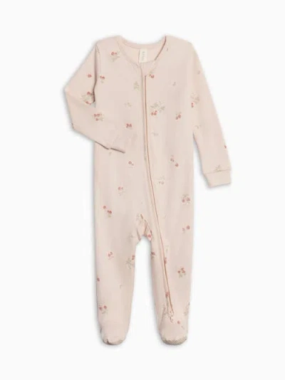 Colored Organics Kids'  Organic Cotton Peyton Zipper Sleeper In Pink