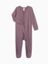 Colored Organics Kids'  Organic Cotton Peyton Zipper Sleeper In Purple