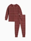 Colored Organics Kids'  Organic Holiday 2 Piece Long Sleeve Jammie Set In Red