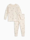 Colored Organics Kids'  Organic Holiday 2 Piece Long Sleeve Jammie Set In Neutral
