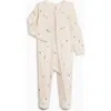 Colored Organics Organic Holiday Peyton Zipper Sleeper In Neutral
