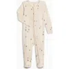 Colored Organics Kids'  Organic Holiday Peyton Zipper Sleeper In Neutral