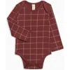 Colored Organics Kids'  Organic Holiday River Bodysuit In Burgundy